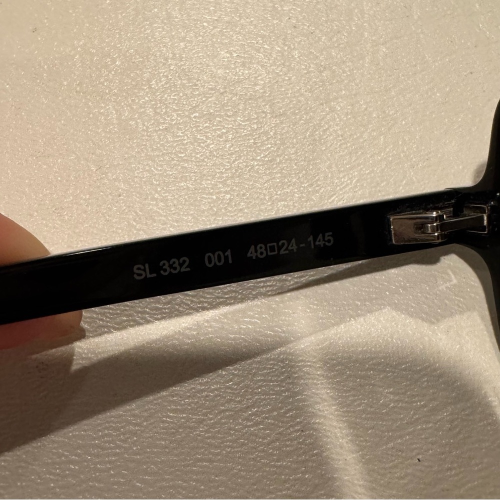 Saint Laurent Square-Frame Acetate Sunglasses Black SL 332 001 Unisex - Picture 11 of 15
